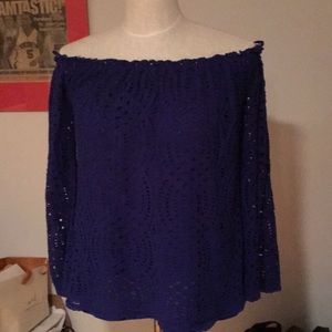 Lilly Pulitzer lace off the shoulder top!